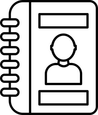 Kişi Kitap Satırı Simgesi Tasarımı