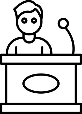 Politikacı Satır Simgesi Tasarımı