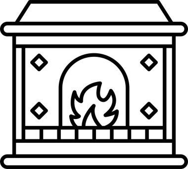 Şömine Satırı Simgesi Tasarımı