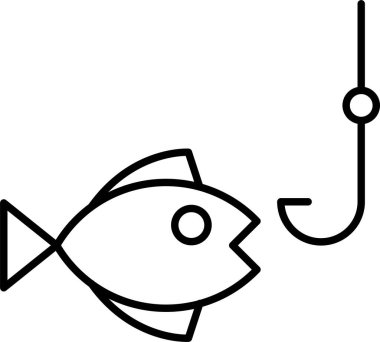 Balıkçılık Hattı Simgesi Tasarımı