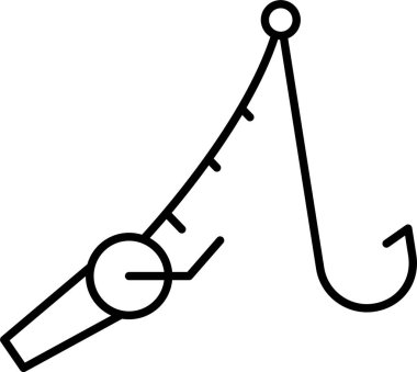 Balıkçılık Hattı Simgesi Tasarımı