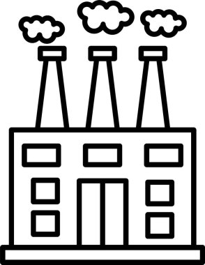 Fabrika satırı simgesi tasarım