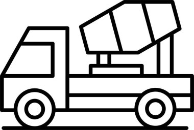 Beton Karıştırıcı Satır Simgesi Tasarımı