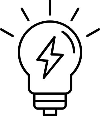 Ampul hattı simgesi tasarımı