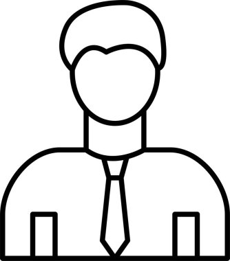 Ofis İşçi Hattı Simgesi Tasarımı