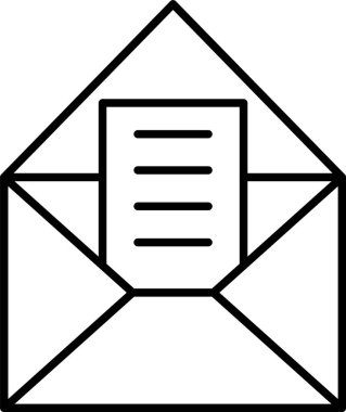 Zarf Satır Simgesi Tasarımı Aç