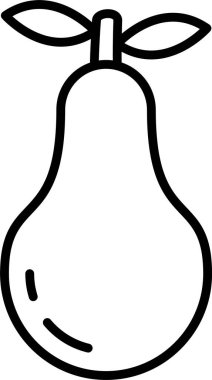 Nashi Armut Çizgisi Simge Tasarımı
