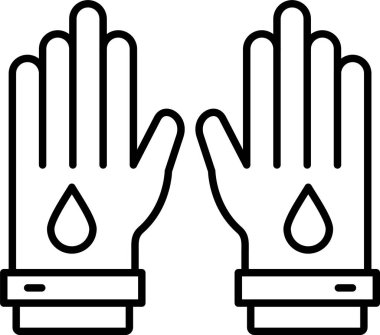 Çalışan Eldiven Satırı Simgesi Tasarımı