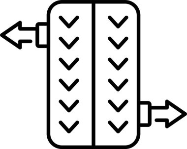 Tekerlek Hizalama Satırı Simgesi Tasarımı