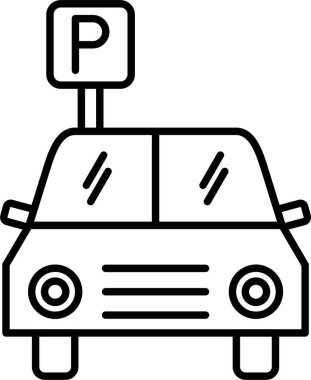 Park Çizgisi Simgesi Tasarımı