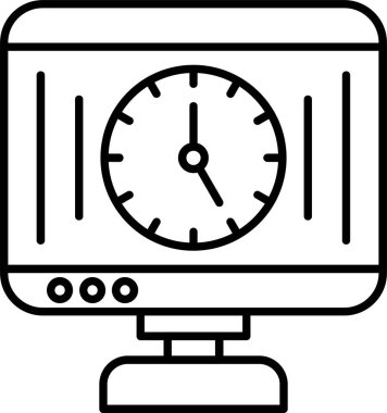 Zaman Yönetimi Satır Simgesi Tasarımı