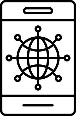 İnternet satır simgesi tasarımı