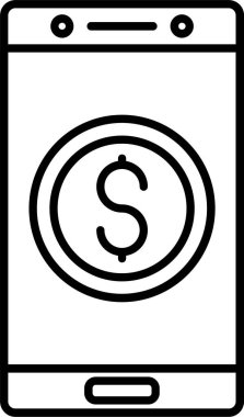 Para Çizgisi Simgesi Tasarımı