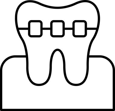 Diş teli Satırı Simgesi Tasarımı