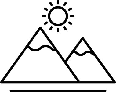 Dağ Çizgisi Simgesi Tasarımı