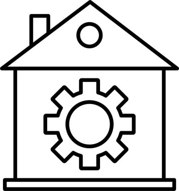 Ev Ayarlama Satır Simgesi Tasarımı