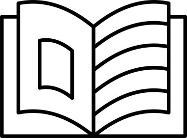 Hikaye Anlatım Satırı Simgesi Tasarımı