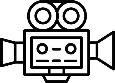 Film Kamerası Satır Simgesi Tasarımı