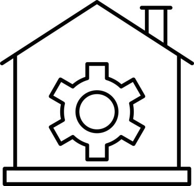 Akıllı Ev Satırı Simgesi Tasarımı