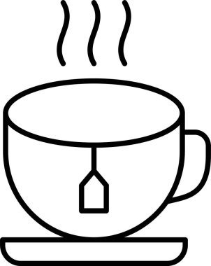 Çay Çizgisi Simgesi Tasarımı