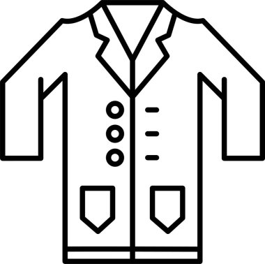 Laboratuvar Önlüğü Çizgisi Simge Tasarımı