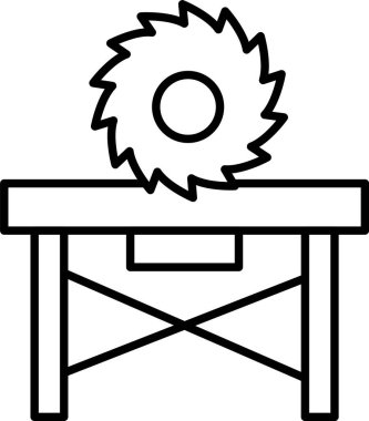 Dairesel Testere Çizgisi Simge Tasarımı