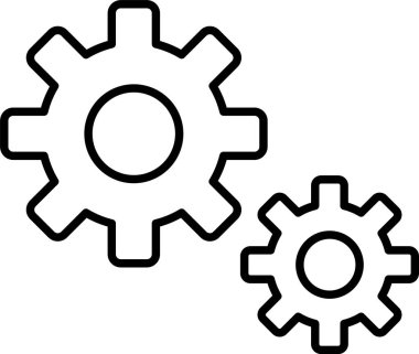 Vites çizgisi simgesi tasarımı