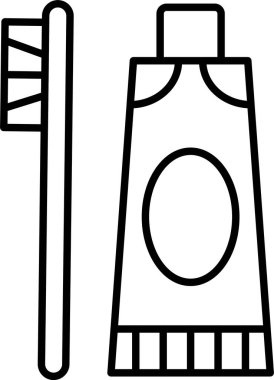 Diş macunu Satırı Simgesi Tasarımı