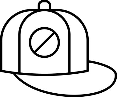 Baseball Cap Line Icon Design clipart