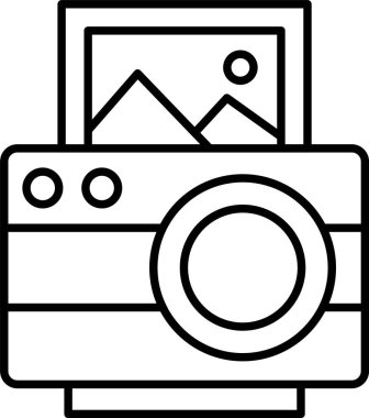 Fotoğraf satırı simgesi tasarımı