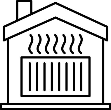 Isıtma Satırı Simgesi Tasarımı