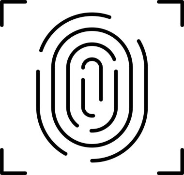 Parmak izi Satır Simgesi Tasarımı