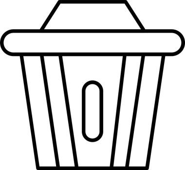 Çöp Kutusu Satırı Simgesi Tasarımı