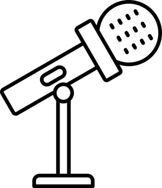 Stand Mic Line Simgesi Tasarımı