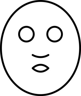 Yüz Maskesi Satır Simgesi Tasarımı