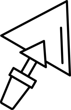 Alçılama Şömine Çizgisi Simgesi Tasarımı