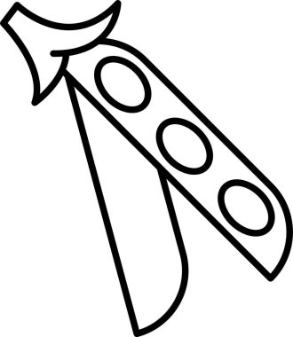 Bezelye çizgi simge tasarımı