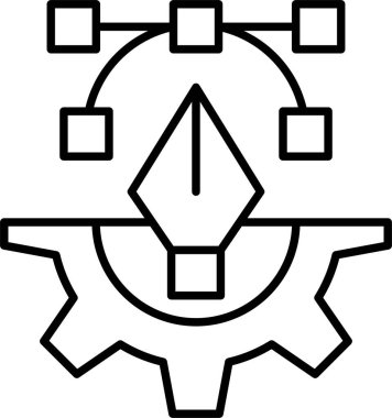 Yaratıcı Süreç Satır Simgesi Tasarımı