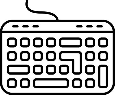 Klavye satırı simgesi tasarım