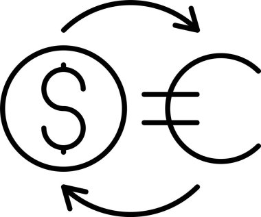 Para Takas Satırı Simgesi Tasarımı