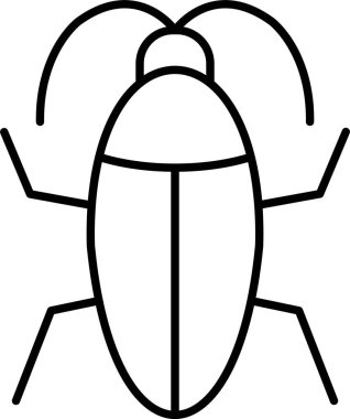 Hamamböceği Çizgisi Simge Tasarımı