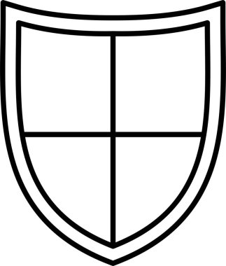 Kalkan çizgi simgesi tasarımı