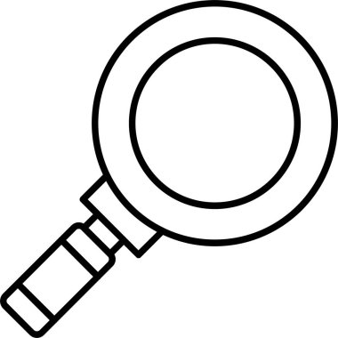 Büyütülen Cam Çizgi Simgesi Tasarımı