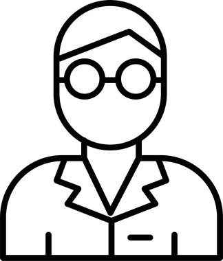 Bilim adamı Satır Simgesi Tasarımı