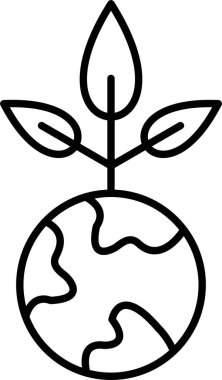 Dünya Günü Satır Simgesi Tasarımı