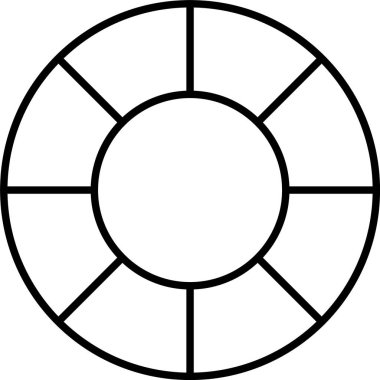 Renkli Tekerlek Çizgisi Simge Tasarımı