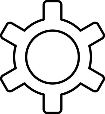 Vites çizgisi simgesi tasarımı