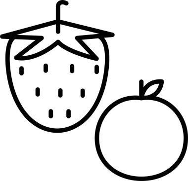 Meyve Çizgisi Simgesi Tasarımı