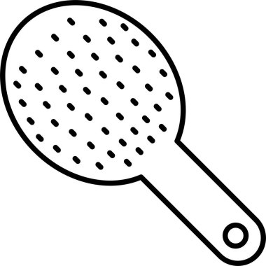 Saç Fırçası Çizgisi Simgesi Tasarımı