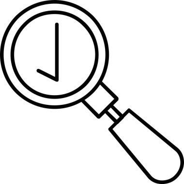 Büyütülen Cam Çizgi Simgesi Tasarımı